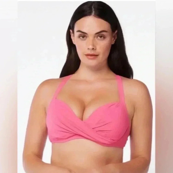 BLEU ROD BEATTIE KORE UNDERWIRE CROSS BACK BIKINI TOP AND BIKINI BOTTOM - Picture 2 of 10